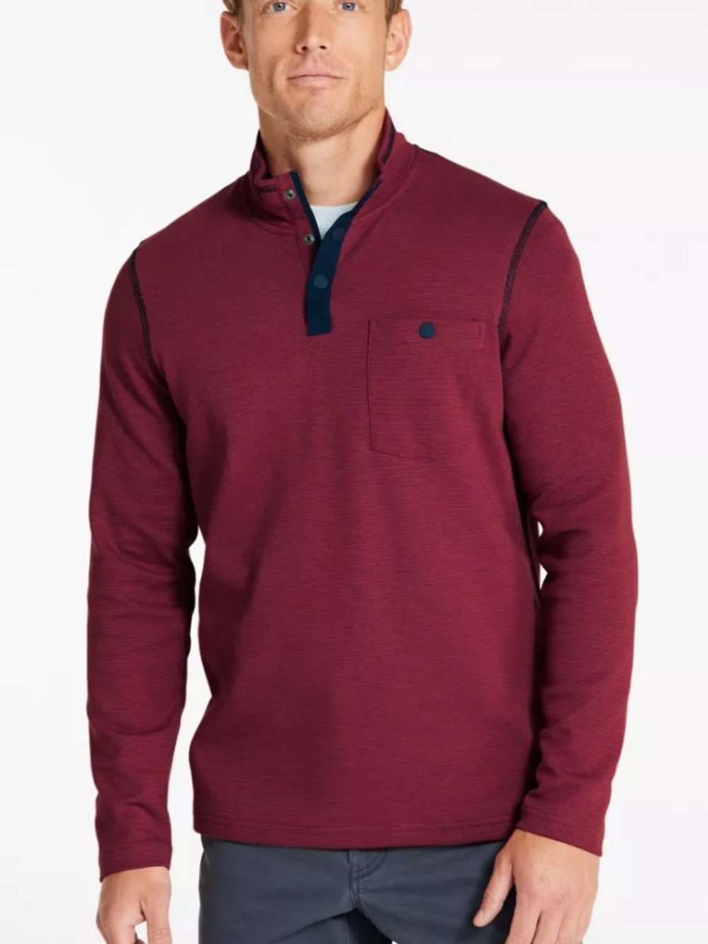 LL Bean XL Men's Bold Coast Pullover Burnt Orange New No Tag